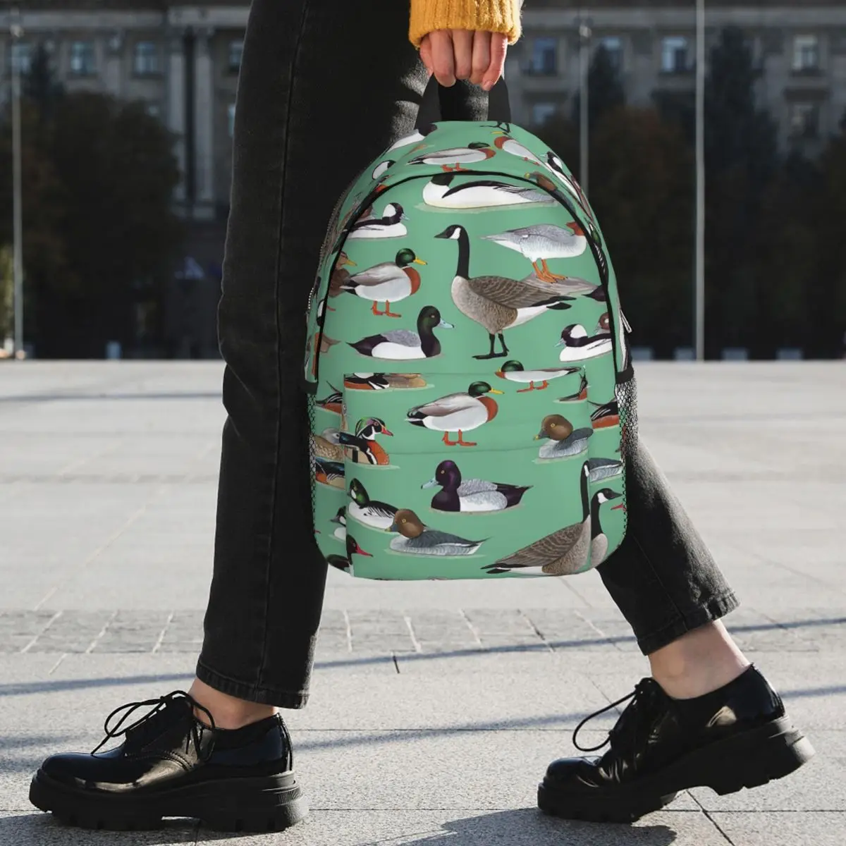 Mochilas de patos de América del Norte para adolescentes, mochilas escolares de moda para estudiantes, mochila de viaje, bolso de hombro de gran capacidad