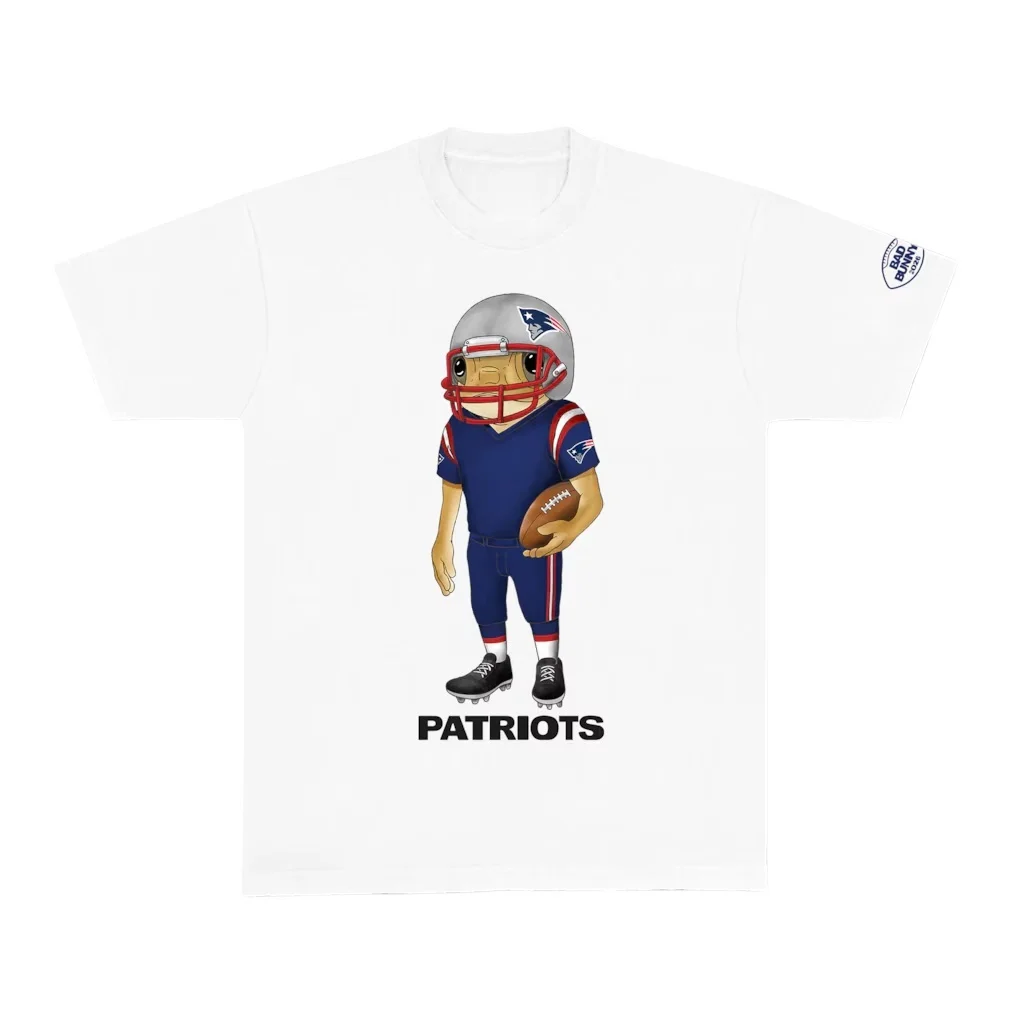 

Футболка Bad Bunny Super Bowl для мужчин и женщин, летняя одежда из чистого хлопка, модная повседневная футболка с короткими рукавами, уличная одежда