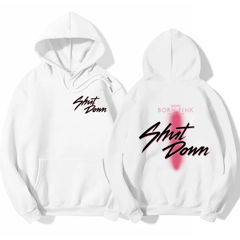 Umweltfreundlicher Shut Down Kpop Hoodie, Lustiger Jisoo Lisa Rose Jennie Langarm-Winterpullover, Modischer Warmer Sweatshirt für Männer und Frauen – Detail 6