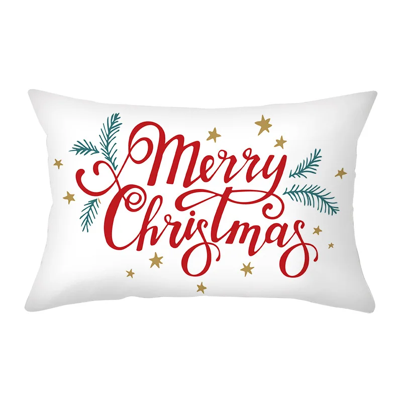 Christmas Decoration Cushion Cover Xmas Ornament Rectangular Pillow Cover 30x50 cm Home Decor Couch Throw Pillowcase Pillowslip