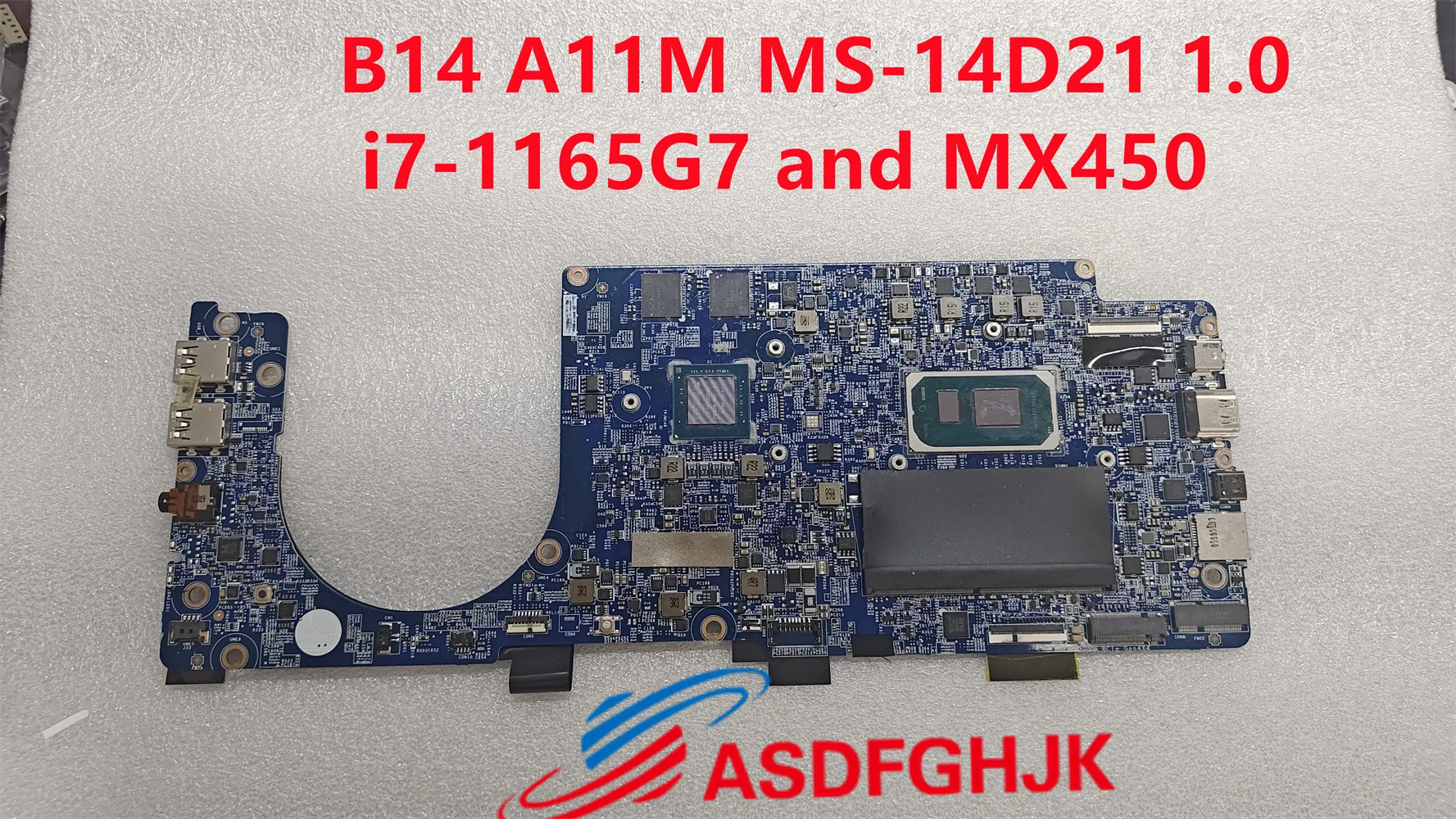 

Original MS-14D21 for MSI Summit B14 A11M MS-14D2 laptop motherboard MS-14D21 1.0 i7-1165G7 and mx450 test ok