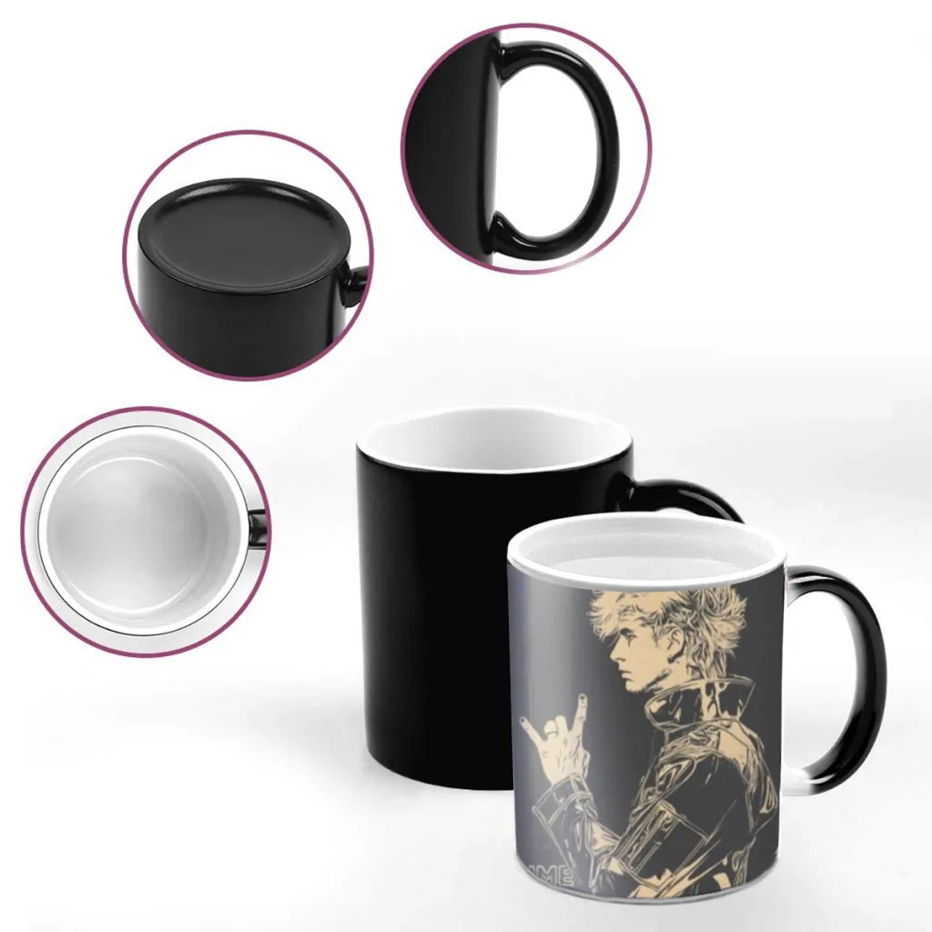 Singer-M-Machine G-Gun K-Kellys Friends Birthday Gifts Color Changing Magic Ceramic Creative Coffee Mugs Tea Cups