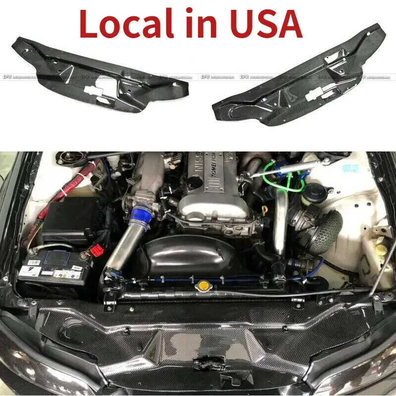 (Local in USA) For Nissan S15 Silvia Carbon Fiber Interior Cooling Slam Panel Radiators Cover Bodykits