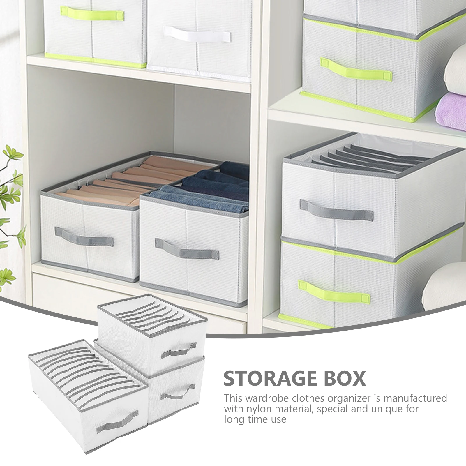 

3pcs Foldable Storage Box Multi-Grid Wardrobe Closet Cloth Storage Folded Closet Organizers Box Drawer Container Household