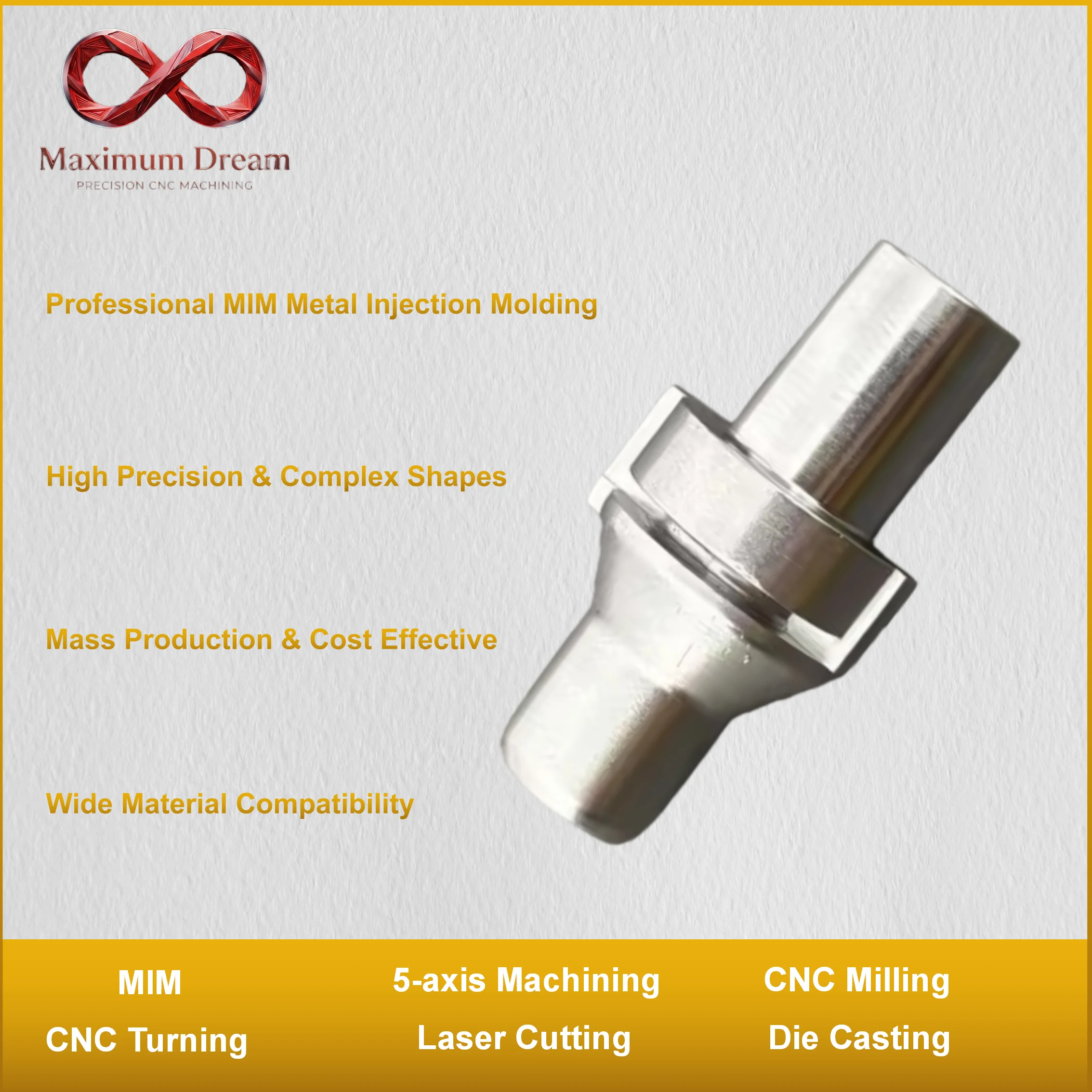 Custom MIM Metal Injection Molding Service Stainless Steel Sintered Parts for Medical Automotive Electronics