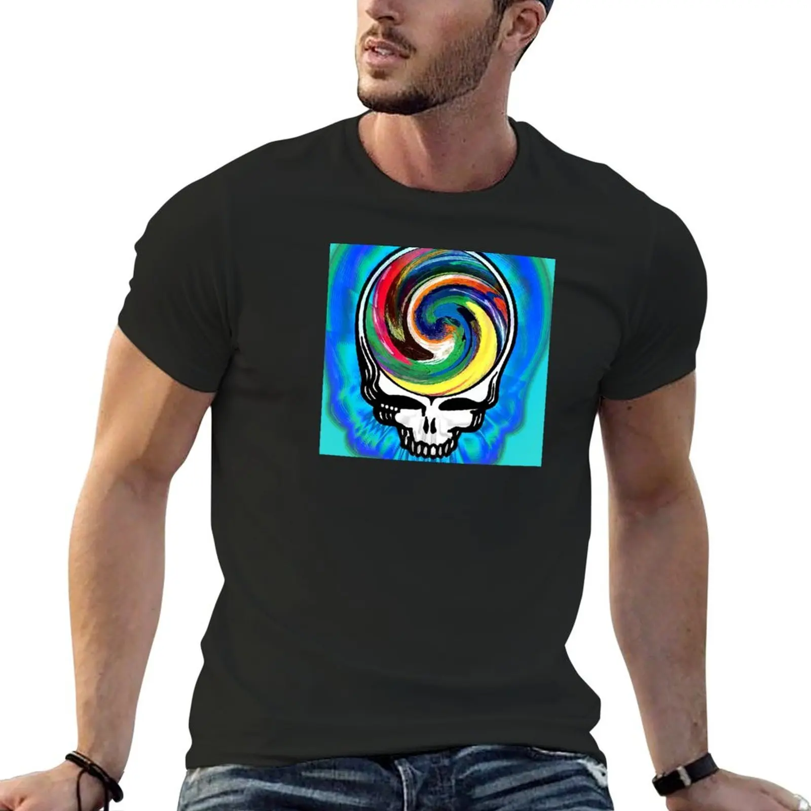 

Sprial Stealie/ 2021Drips and Feels Artwork T-Shirt oversized graphic tee oversized t shirts for men graphic