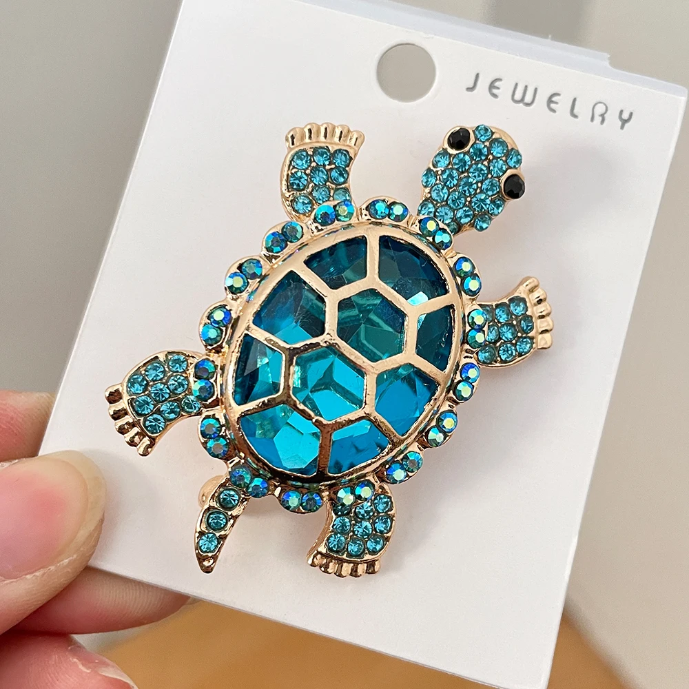 Anime Cartoon Tortoise Brooch Blue Pink Turtle Badge Souvenir Gift Marine Animals Lapel Pins брошь женская​