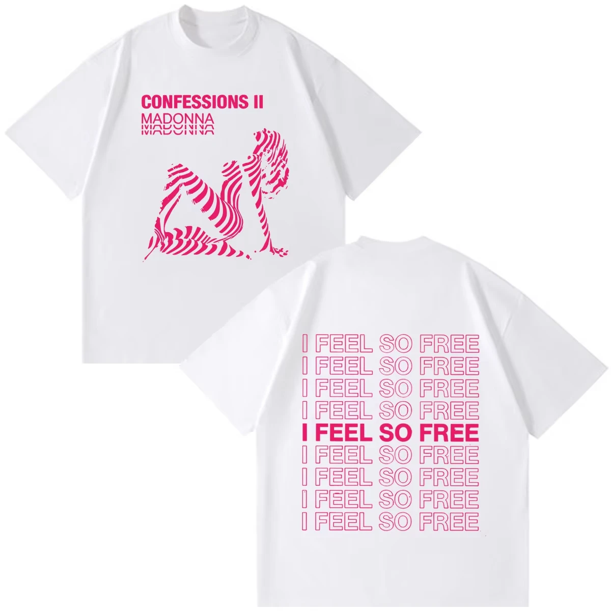 Madonna I Feel So Free Album Tour 2026 Graphic Vintage T-shirt Men Women Hip-hop Cotton Oversized Unisex Breathable hot product