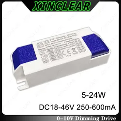 0-10V Dimmable LED Driver 250mA 300mA 350mA 400mA 500mA 550mA 600mA Lighting Transformers 5W 7W 10W 12W 15W 18W 24W Power Supply