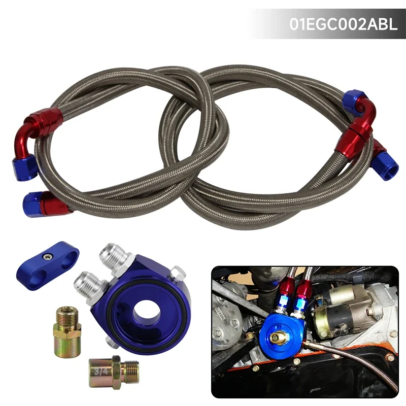 

Переходник для сэндвича масляного фильтра AN10 с фитингами для шлангов + AN10 1,4 м 1,6 м, нейлоновая оплетка или плетеная масляная линия из нержавеющей стали, черный/серебристый