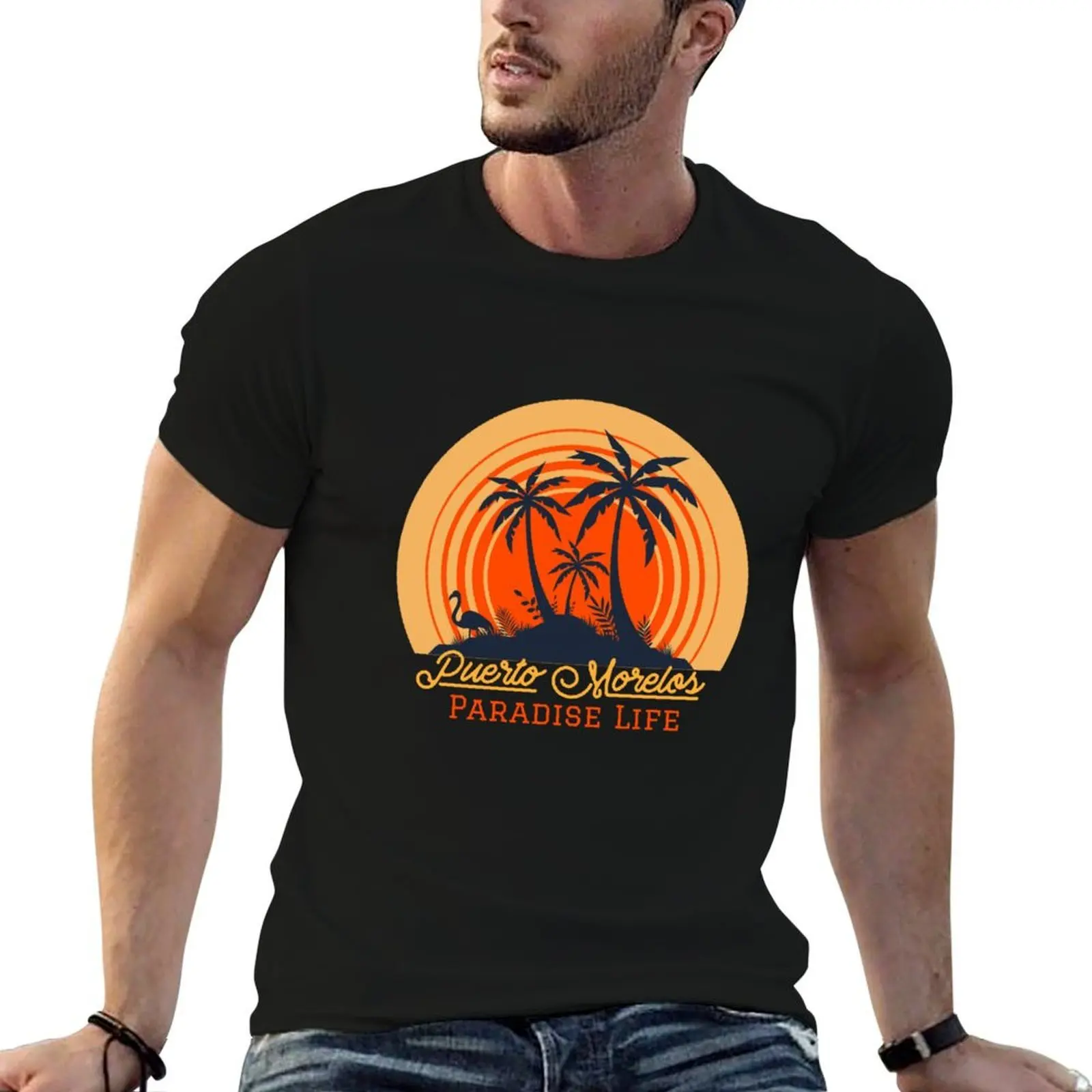 Puerto Morelos Paradise Life T-Shirt t shirts for man pack white man t shirts for men T-Shirt