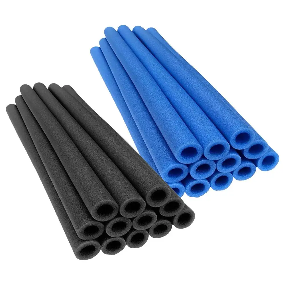 12 pièces couvercle de poteau de Trampoline 40 cm Tube rond couvercle en mousse de Trampoline imperméable Tube de Trampoline rembourrage pièce de rechange bleu noir