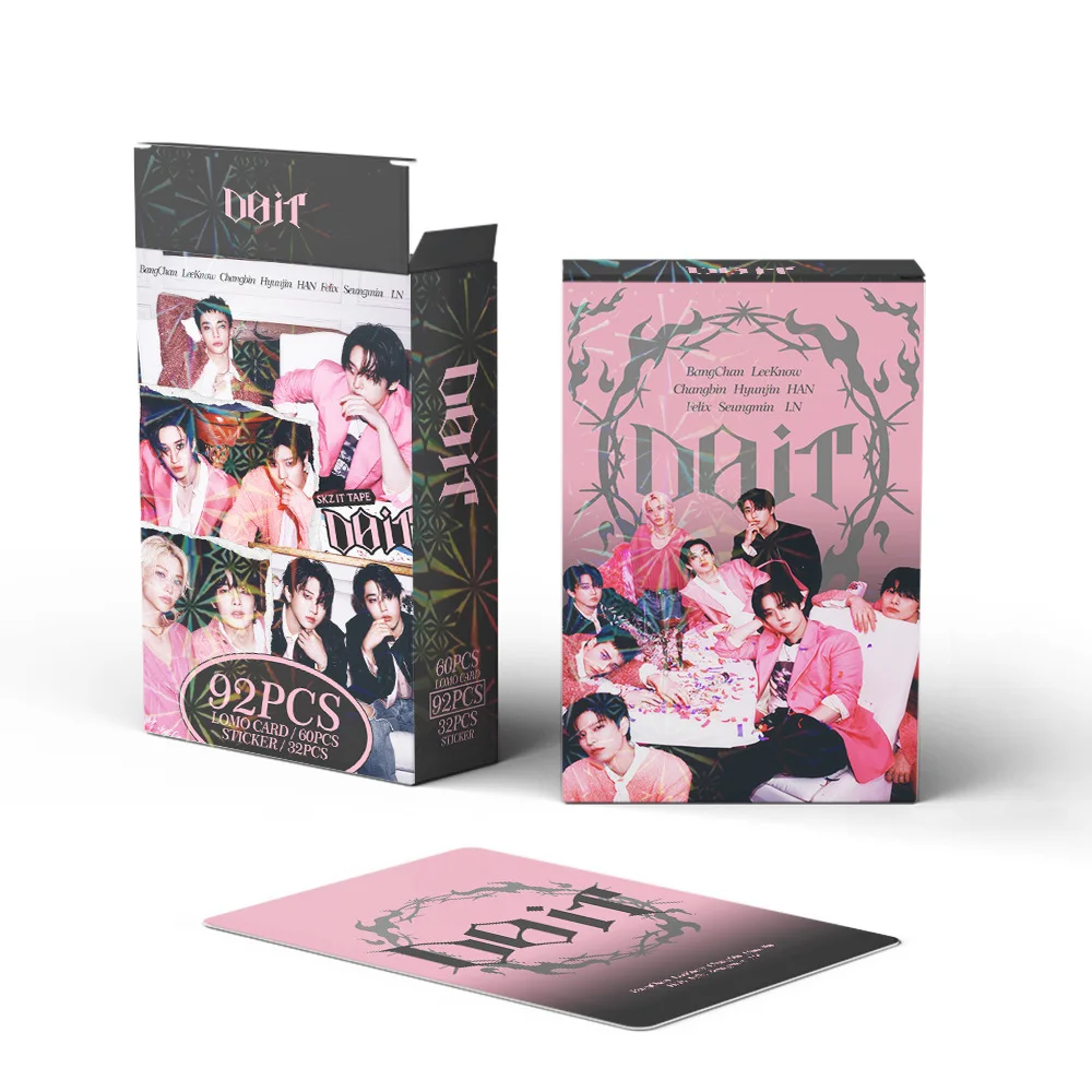 

92PCS Latest Stray Kids KPOP SKZOO KARMA Celebrity Photo Stickers LOMO Cards Fan Collection Essential Accessories Toy Gifts