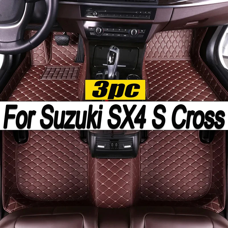 

Автомобильные коврики для Suzuki SX4 S Cross 2020 ~ 2022, аксессуары для интерьера автомобиля, кожаные коврики, подставки для ног