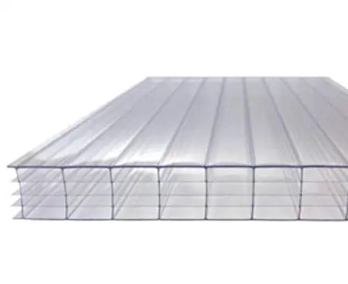 (Pack Of 6 Sheets) 24'' X 72'' X 14 Mm (1/2) Polycarbonate Multiwall Clear Sheets/Cold-Flexible, Strong Impact And Shatterproof