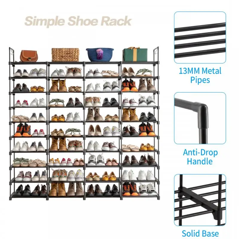 

Simple Shoe Rack Metal Shoe Shelf Footwear Shoe Rack Living Room Space Saving Shoes Organizer Stand Holder Black Shoe Shelf