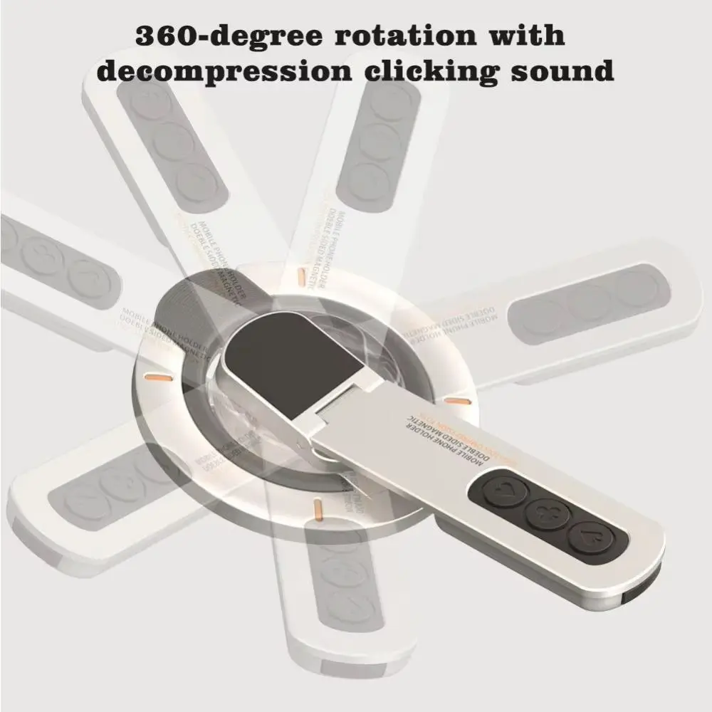 New Double-sided Magnetic Phone Holder 360° Rotatable Multi-angle Cell Phone Bracket Adjustable Ultra-thin Mobile Phone Stand