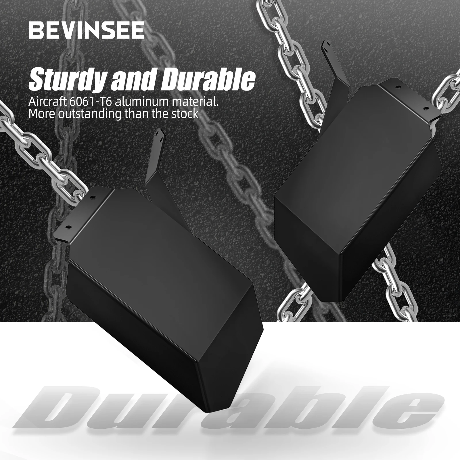 BEVINSEE Pair Aluminum Air Intake Scoops for BMW 5 Series E60 E61 M5 520d 525d 530d 535d 520i 525i 530i 535i