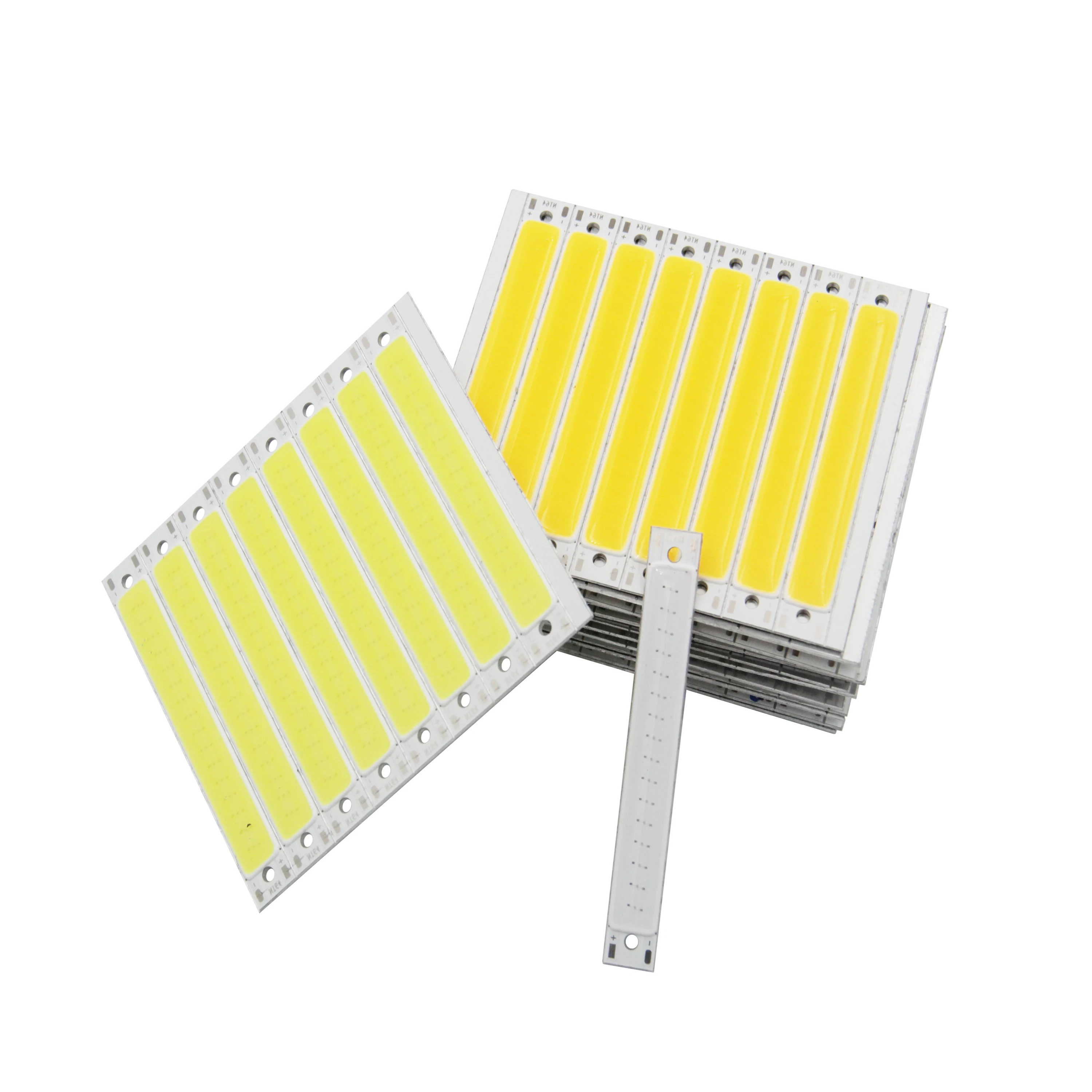 10 sztuk/partia 2V 3V LED COB 60x8mm Chip na pokładzie ciepła chłodna biała niebieska czerwona żarówka 1.5W 3W DC 3.7V do pracy lampka rowerowa LED