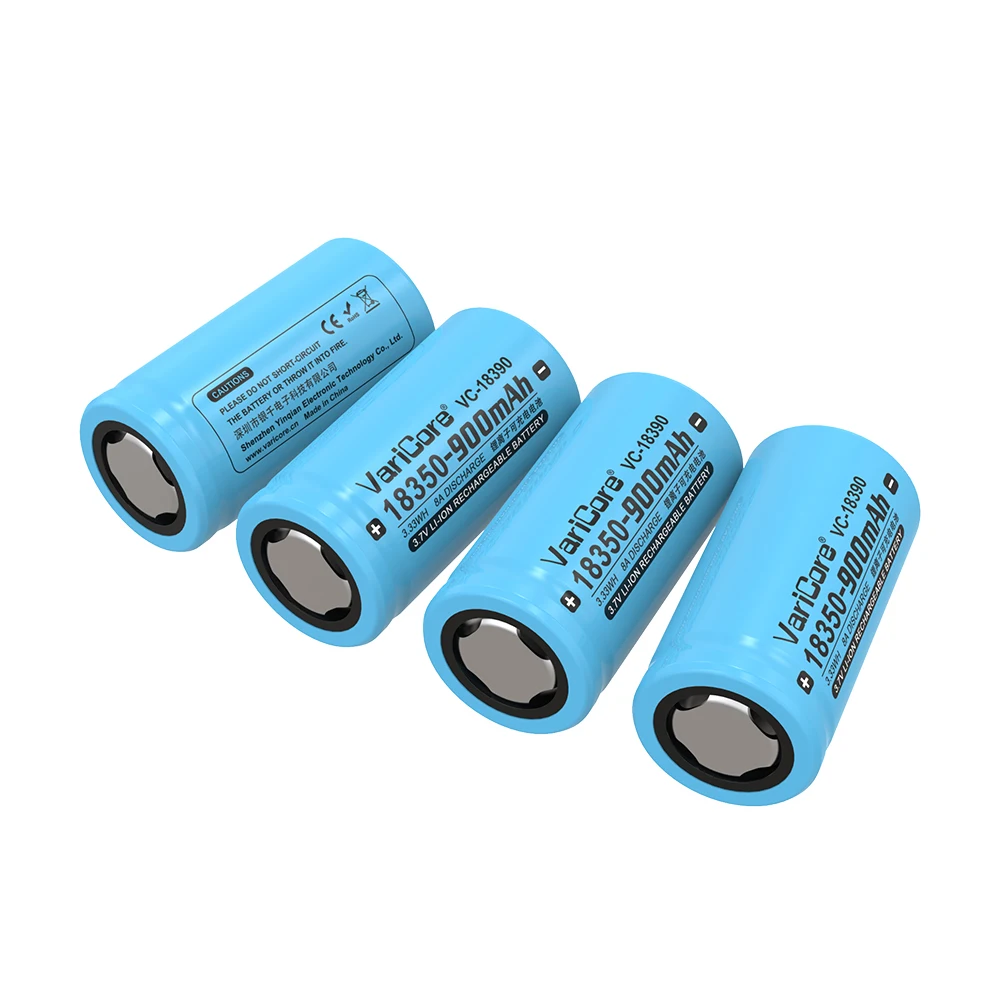 3.7v 18350 900mAh Rechargeable Lithium Battery 8A power for Headphone Camera Electrical tools Mini Flashlight