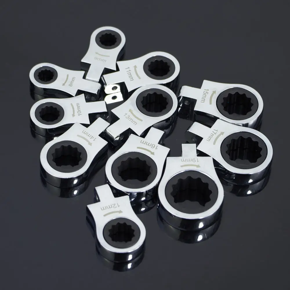 Chrome Vanadium Steel Ratchet Wrench Set Flexible Head Spanner Combination Tool For Paisheng Home Auto Repair Hardware