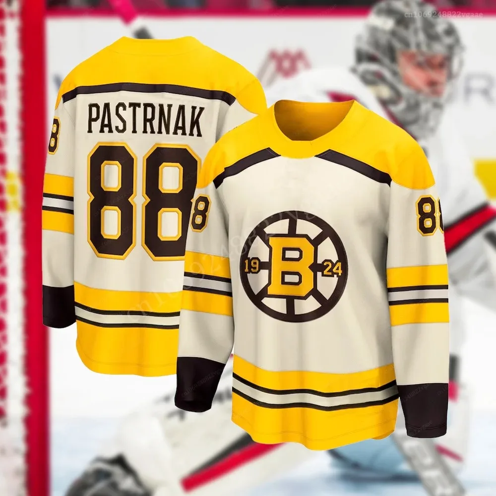 American Hockey Jersey Boston City Women Men Long Sleeve Sweater Hoodie Sweatshirt BruinsS Pastrnak 100th Anniversary