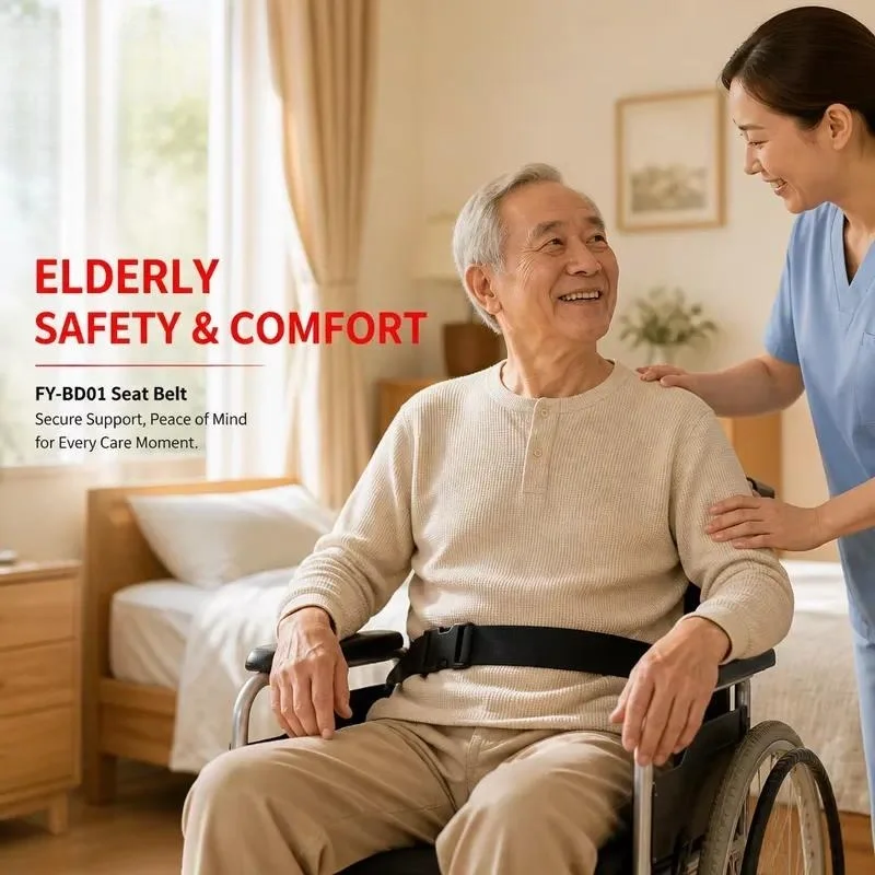 Wheelchair Seat Belt Adjustable Safety Restraint Strap Non-slip Anti-fall Elderly Wheelchair Accessories with Buckle