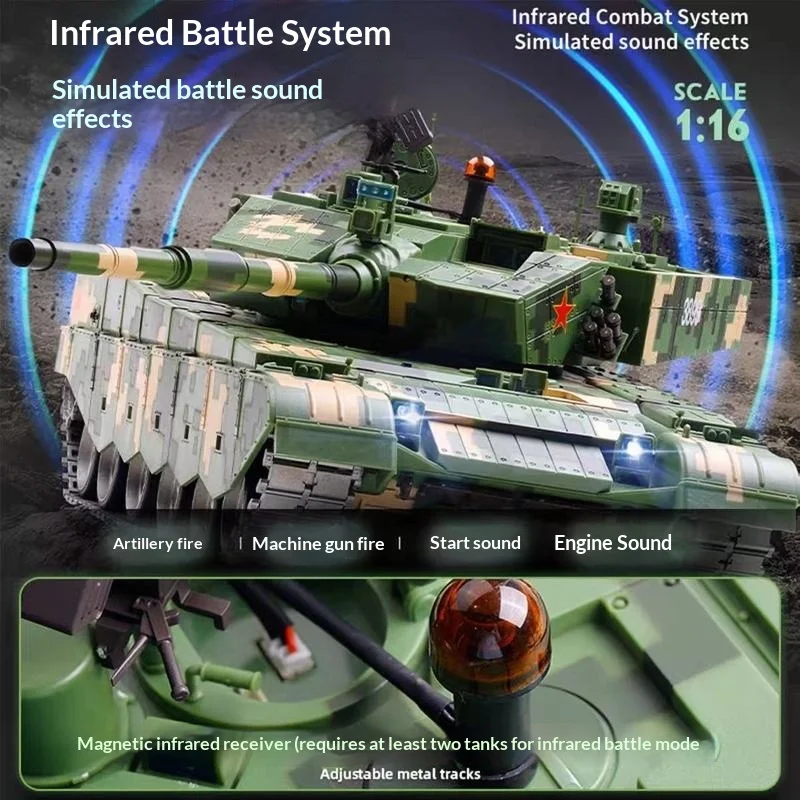 Heng Long 1/16 Scale Remote Control Tank 3899A Chinese Military Model Electric Toy Tank Off-Road Battle Vehicle For Boys Toy