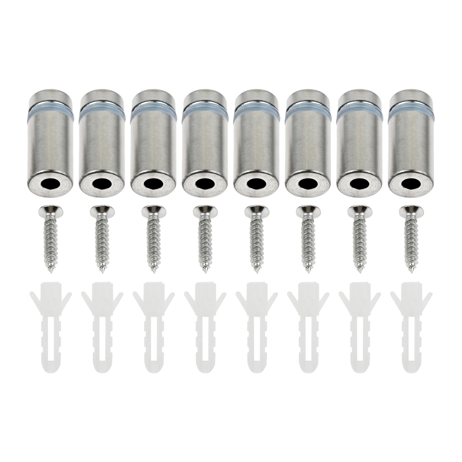 8/16/20Pcs Adjustable Standoff Screws Advertising Screws With Expansion Tube Fit For Glass Sign Acrylic Sign Plate Picture Frame