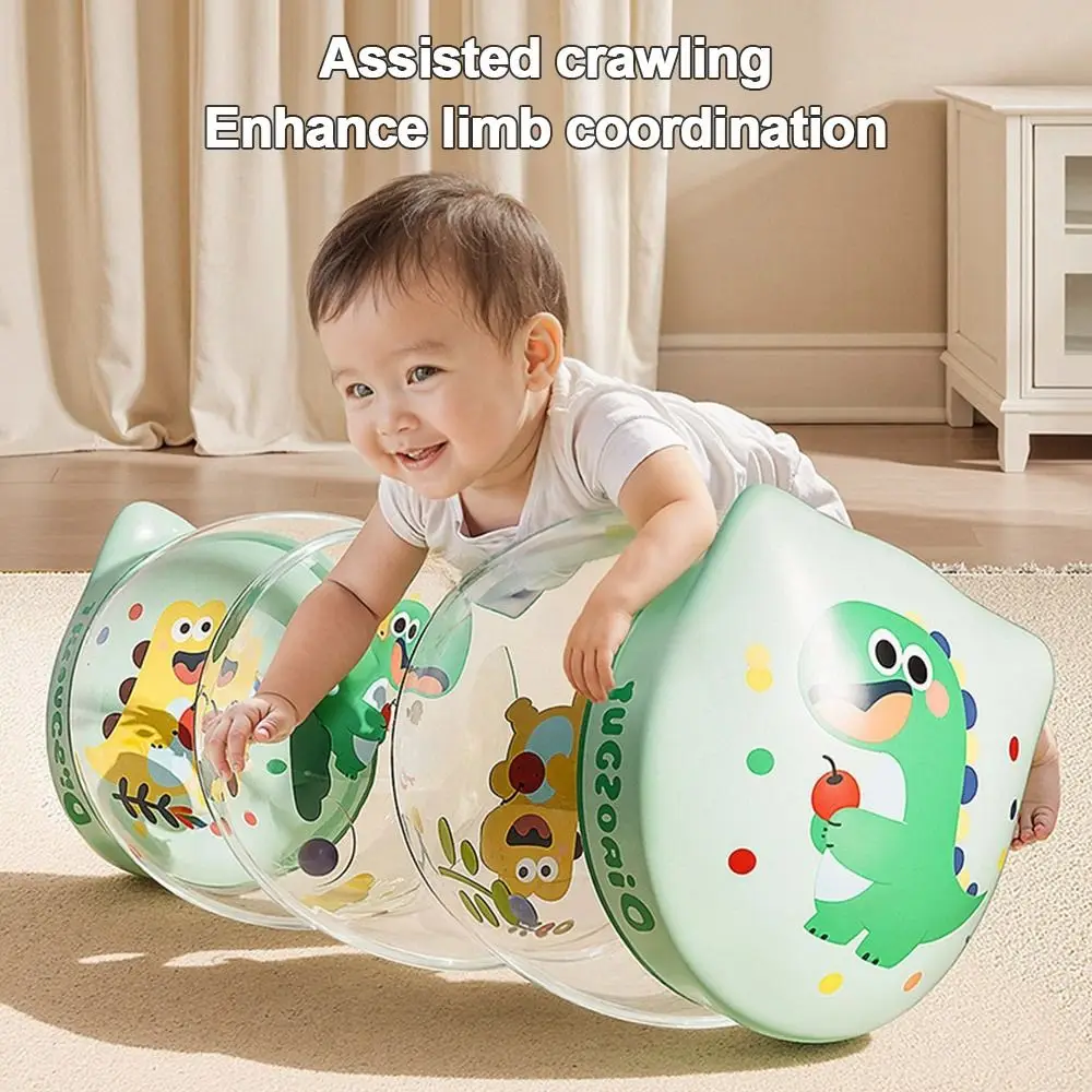 بولي كلوريد الفينيل نفخ الزحف الأسطوانة النشاط الحسي ديناصور مطبوعة لعبة الزحف تحفيز تفاعلي #1