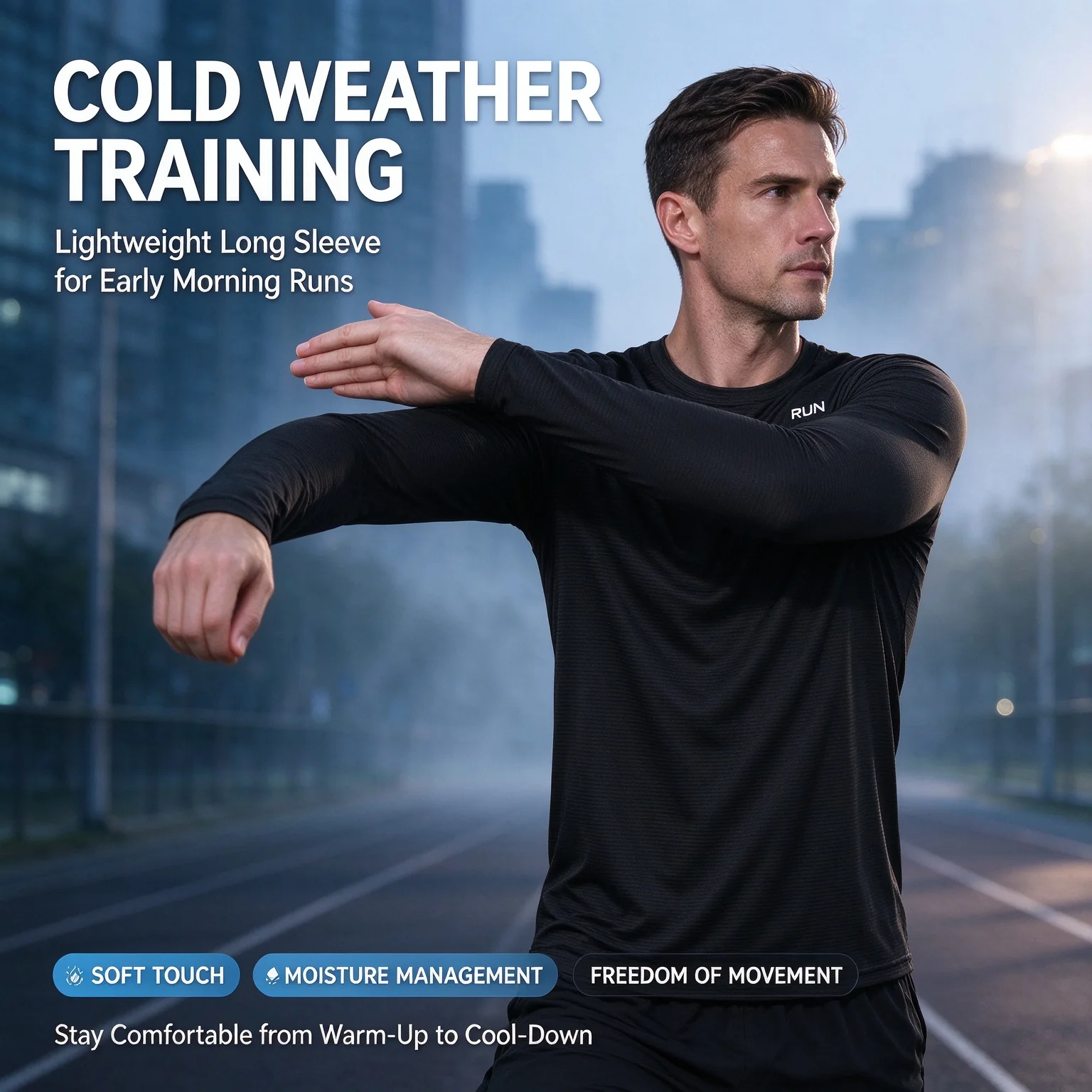 Men's Long Sleeve Sun Protection Shirt UPF 50+ Quick Dry Breathable Performance Shirt for Running Fishing Hiking Outdoor Workout