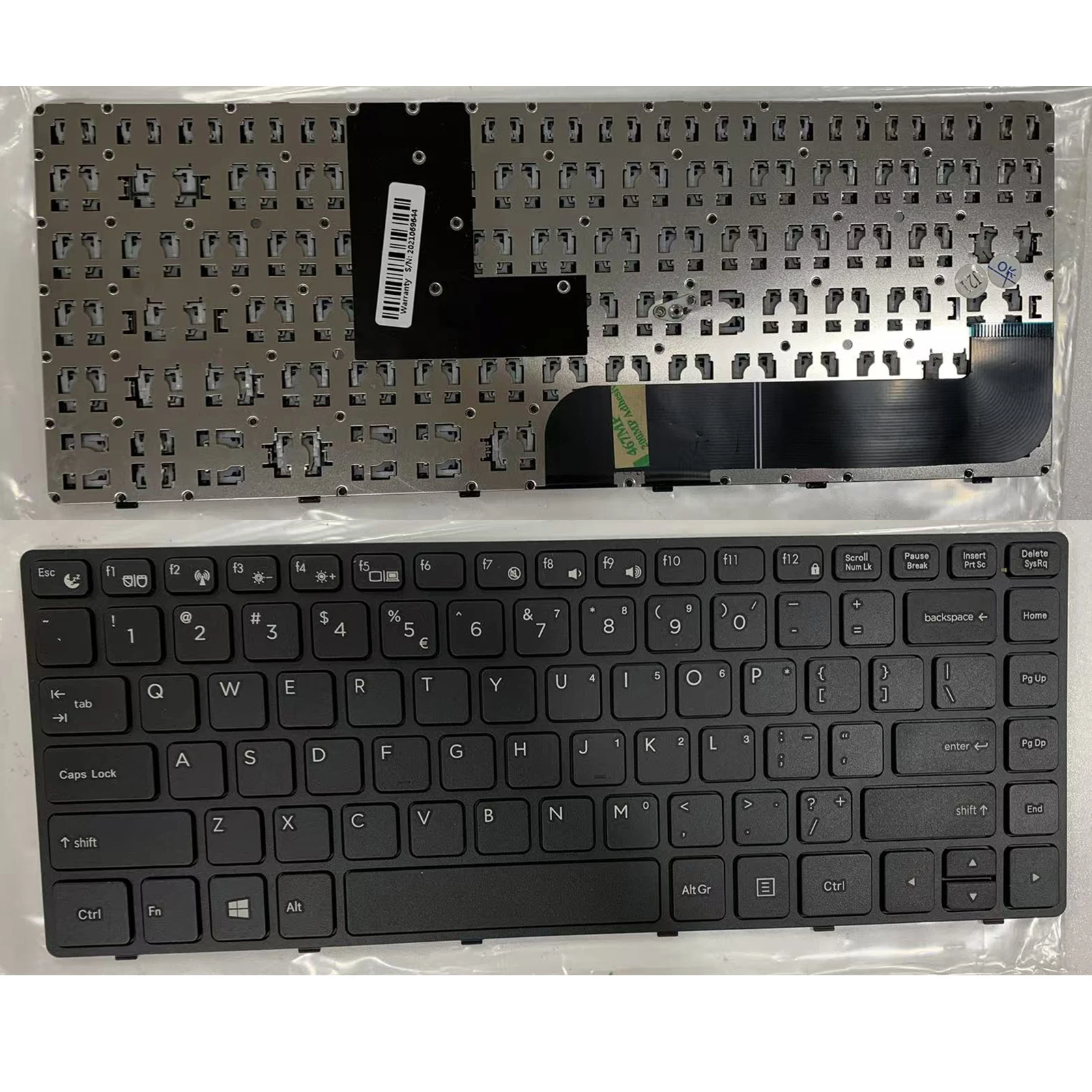 

US layout suitable for Tsinghua Tongfang Fengrui SIa U450 U400 U410 U430 U49F U49L U48 U48L U110 S/N:2021069644 Laptop keyboard