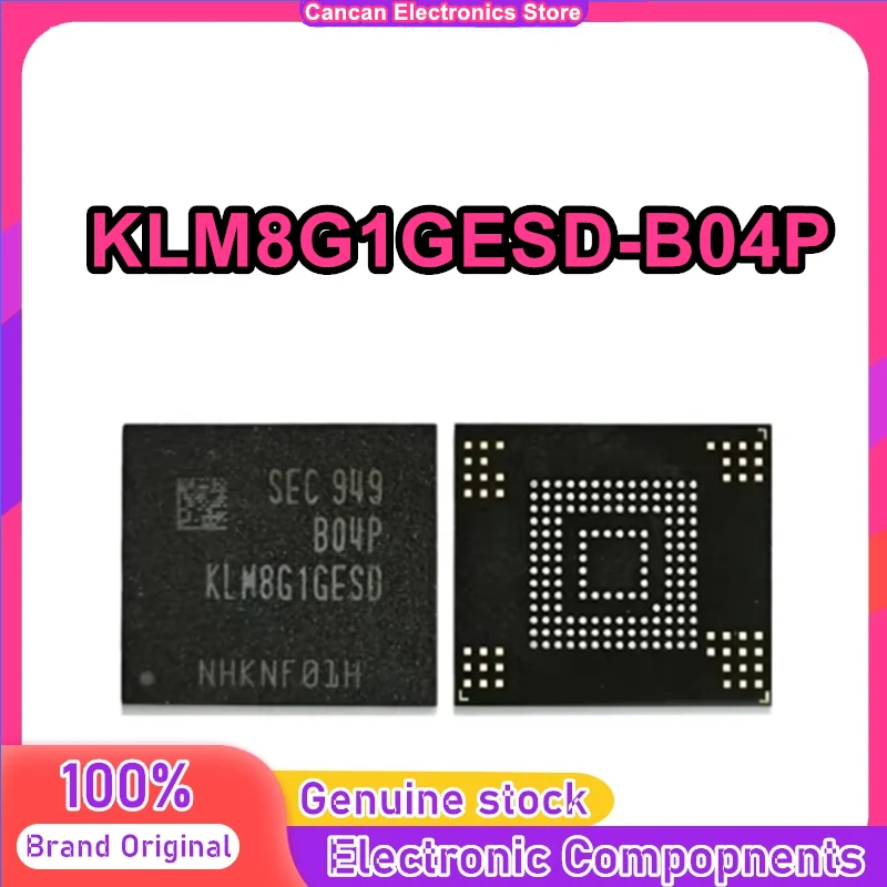 

KLM8G1GESD-B04P 8GB industrial grade eMMC V5.1 font library 0-10 New Original in Stock