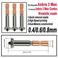 New nozzle For Kobra 3 Max Anycubic Upgrade Nozzle Detachable Bi-metal for Anycubic Kobra 3 Max Printhead Hotend Accessories
