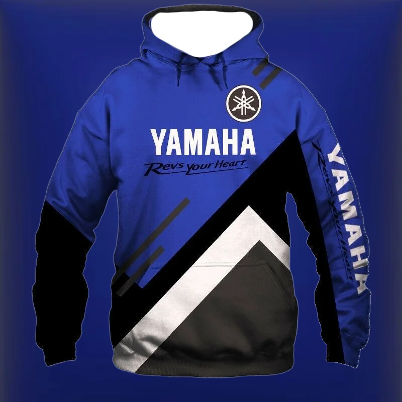 

25/26 Толстовка с капюшоном Yamaha Мотоциклетная униформа команды энтузиастов 3D весенне-осенний пуловер Толстовка Повседневная куртка с капюшоном