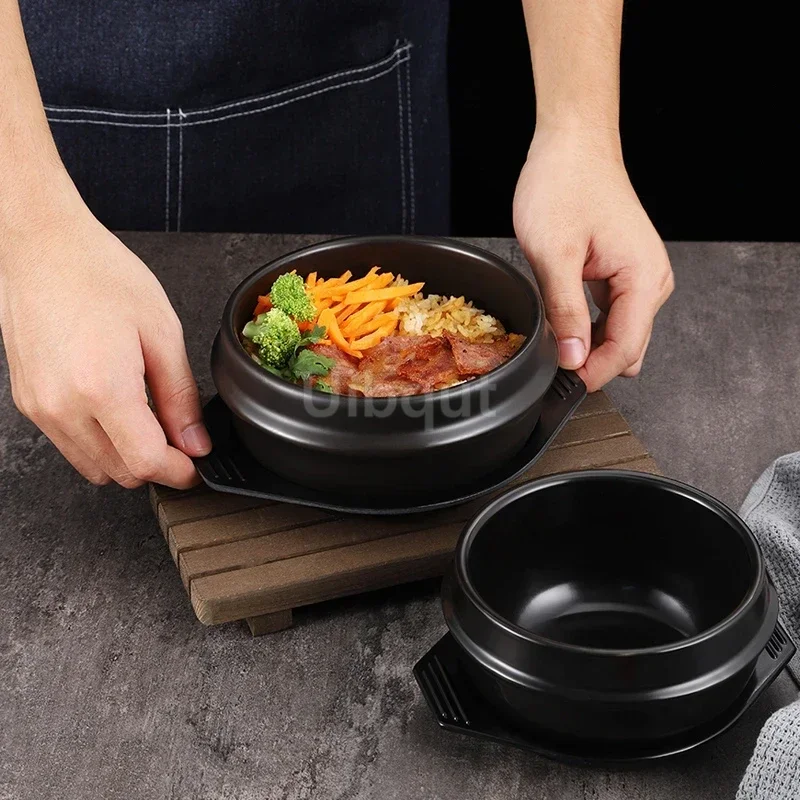 Olla de piedra coreana para arroz mezclado, cazuela de cocina coreana, vajilla de arroz en maceta de alta temperatura, ollas para sopa de cocina