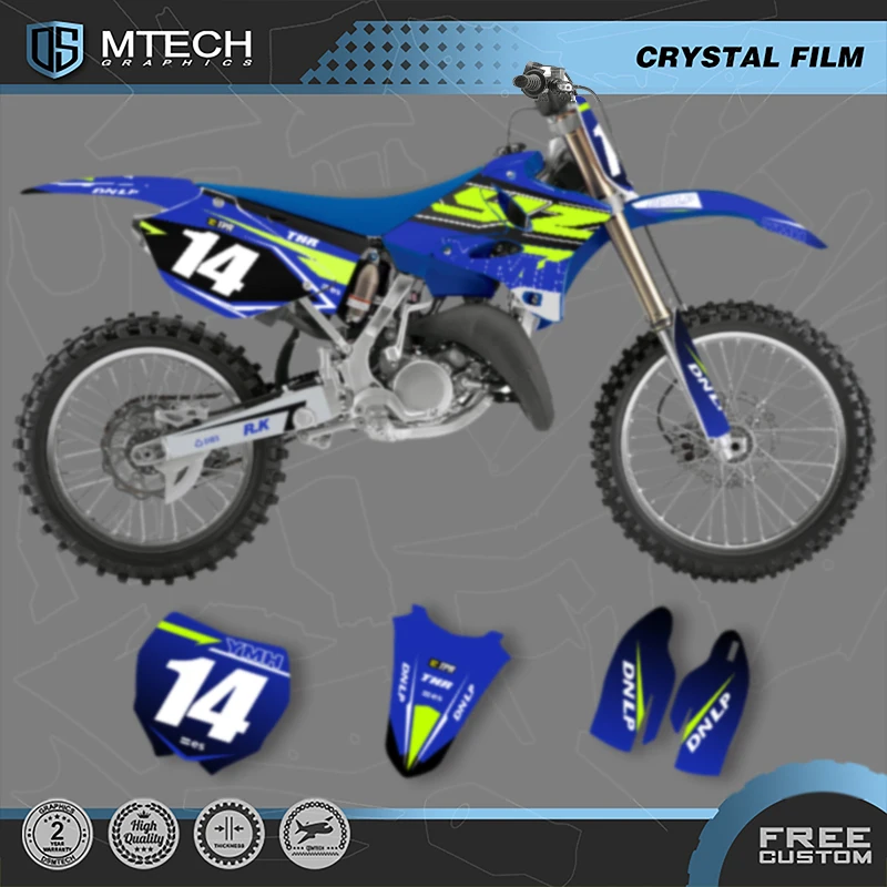 

DSMTECH Custom Motorcycle Graphics Background Decal for YAMAHA YZ125 250 2002 2003 2004 2005 2006 2007-14 Stickers Kits 016