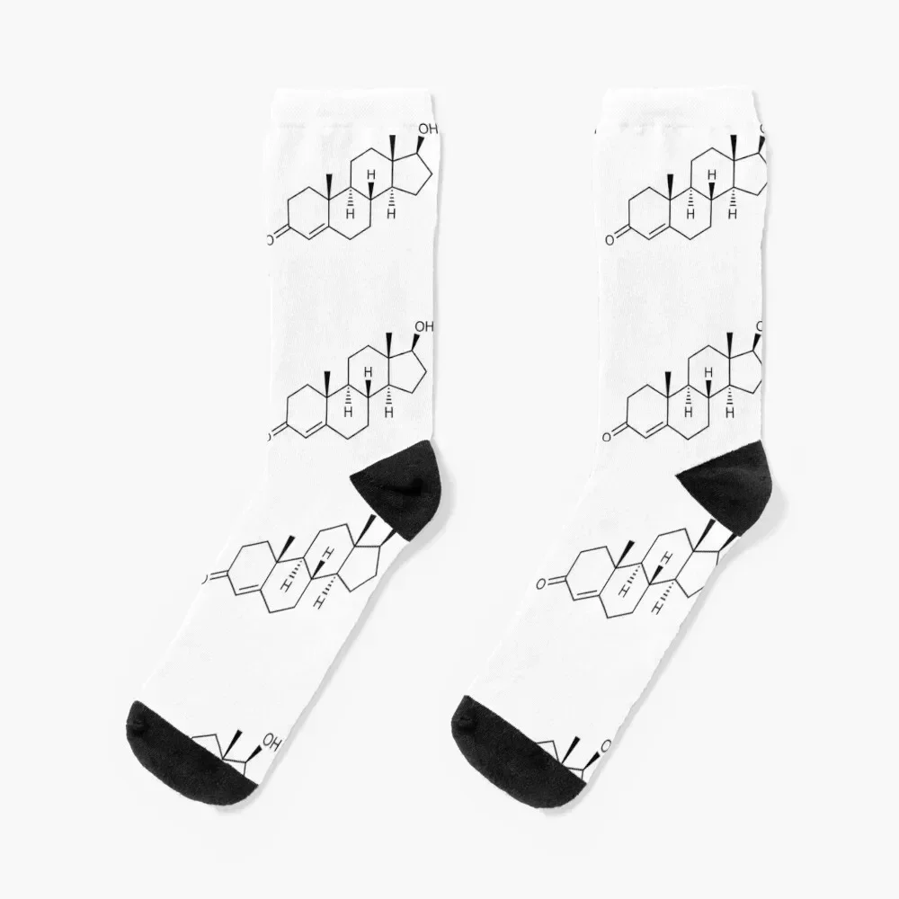 

Testosterone Structural Formula Socks sport anti slip football snow custom Luxury Woman Socks Men's