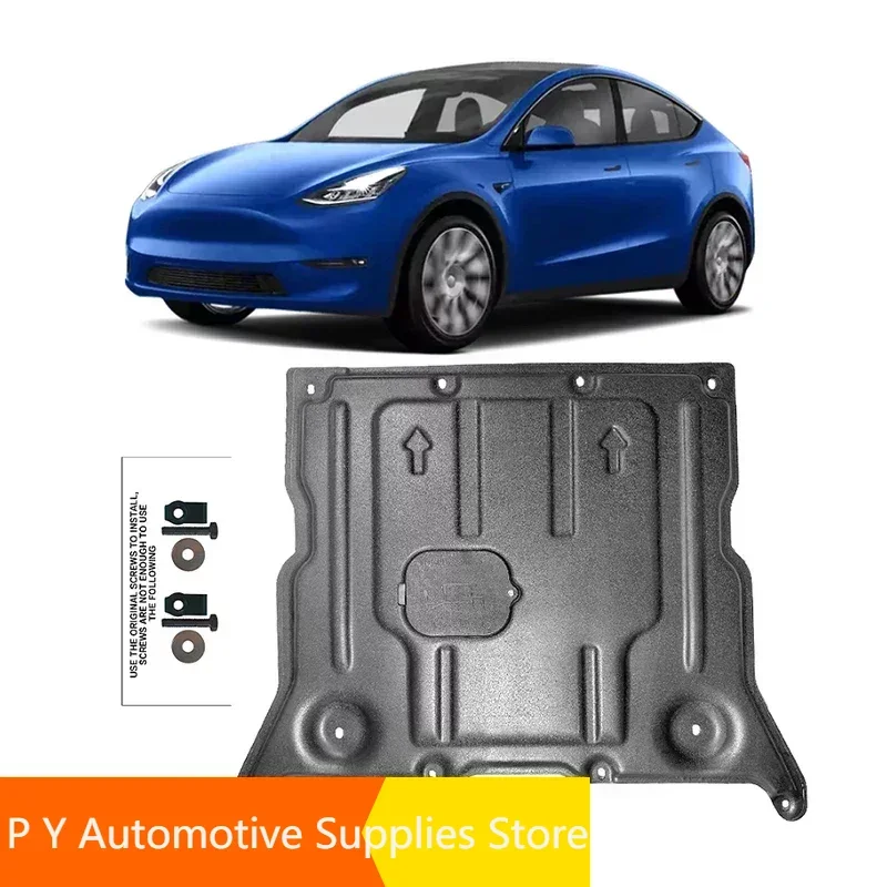 

For Tesla Model 3 Y Under Engine Guard Board Splash Shield Mud Fender Plate Cover Black Car Mudflap Mudapron Mudguard Lid