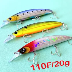 Floating Minnow Lures 110mm 20g Long Casting Artificial Hard Baits Pesca Wobblers for Freshwater Bass Swimbait Fishing Equipment