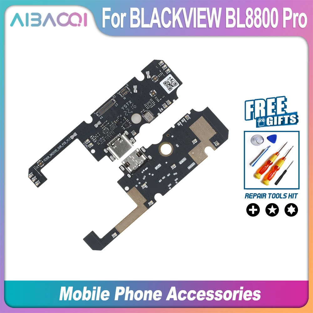 AiBaoQi Brand New Blackview BL8800 Pro USB Board Charge Port Board With Microphone For Blackview BL8800 Pro Mobile phone