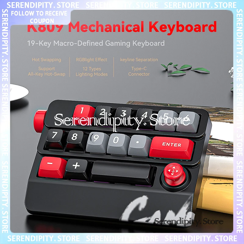 

NEW Mechanical Keyboard K809 Joystick RGB Lighting Hot Swappable Macro Definition Wired Gaming Keyboard Computer Accessories