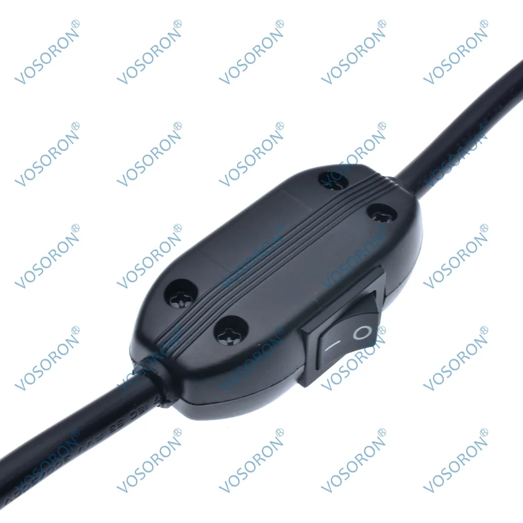 C14-C13 Extension Power Cord, IEC 320 C13 Female to C14 Male with 10A On/Off Switch Power Adapter Cable