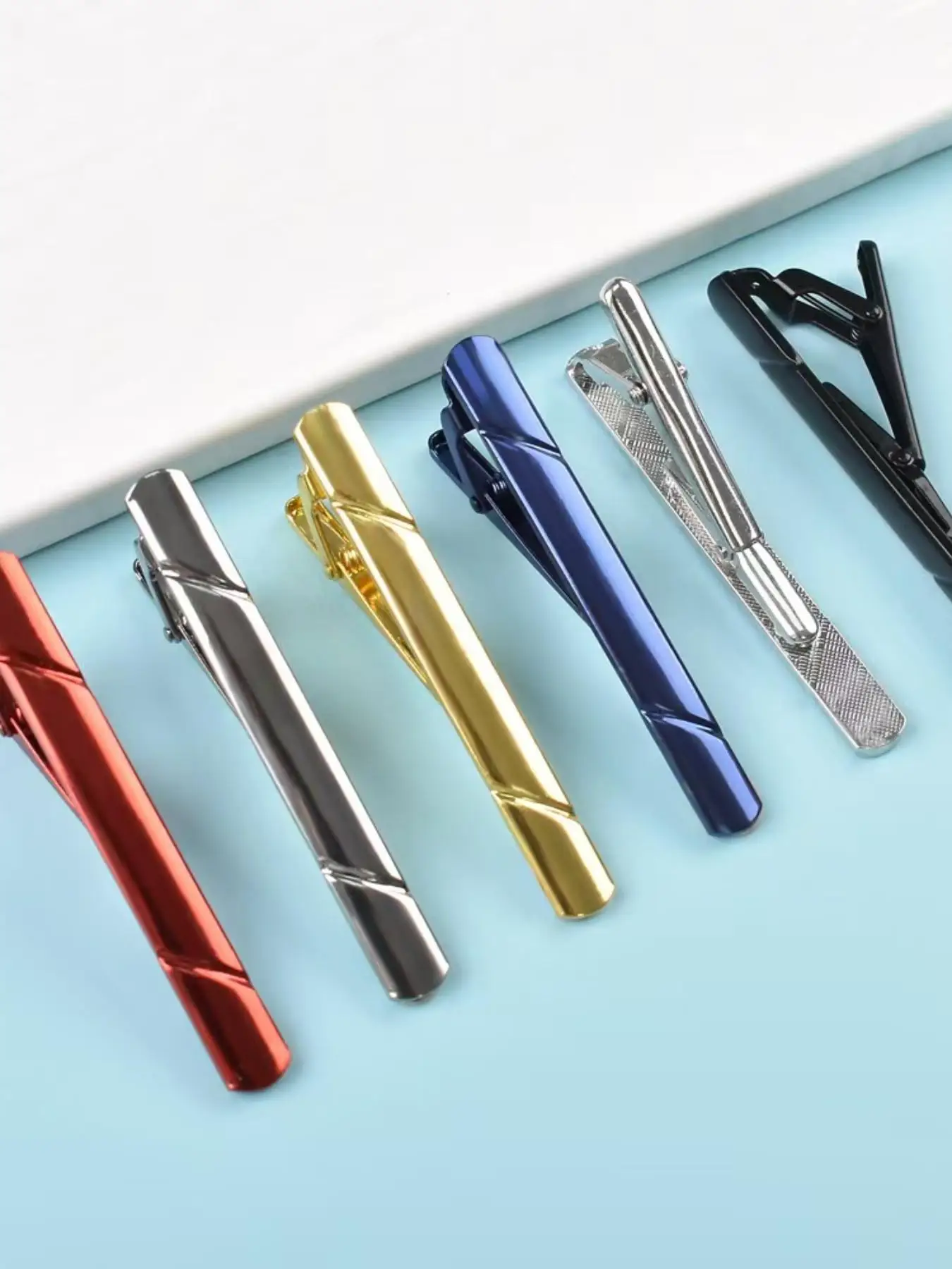 6-Piece Elegant Men's Tie Clip Set | Fashion & Business Style | Must-Have for Men | Ideal Gift for Wedding and Father's Day