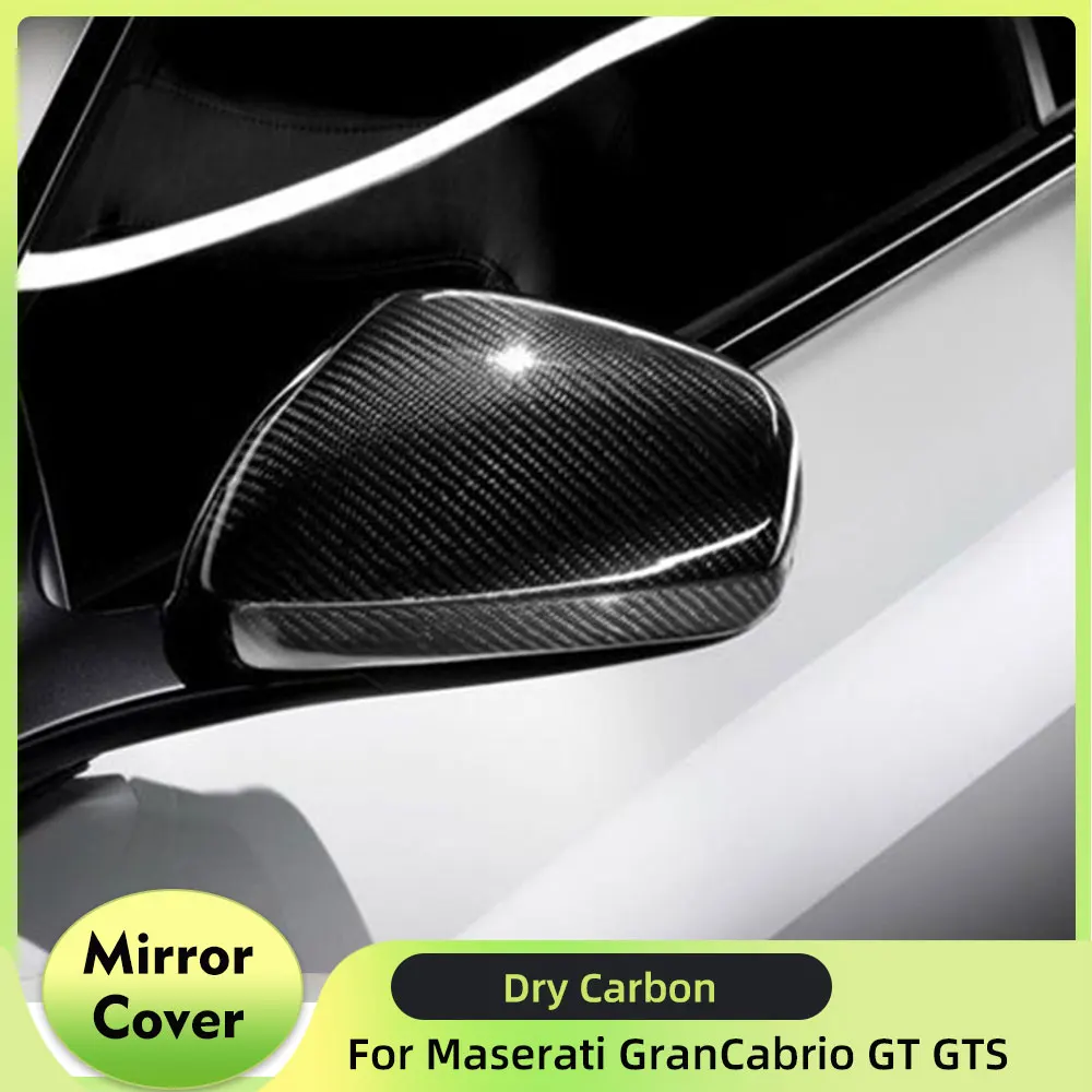 Prepreg Dry Carbon Side Mirror Covers for Maserati GranCabrio GranTurismo GTS 08-19 Add on Side Mirror Caps Cover Shell