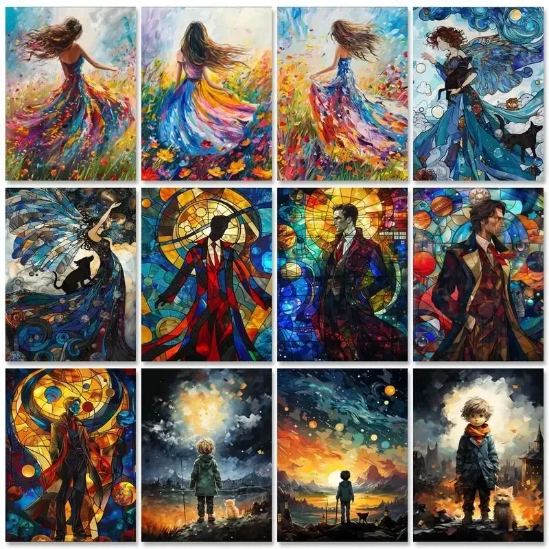 

589588 Abstract Picture By Numbers On Canvas Oil Paint Figure Painting By Numbers For Adults Home Decoration Gift 40x50CM