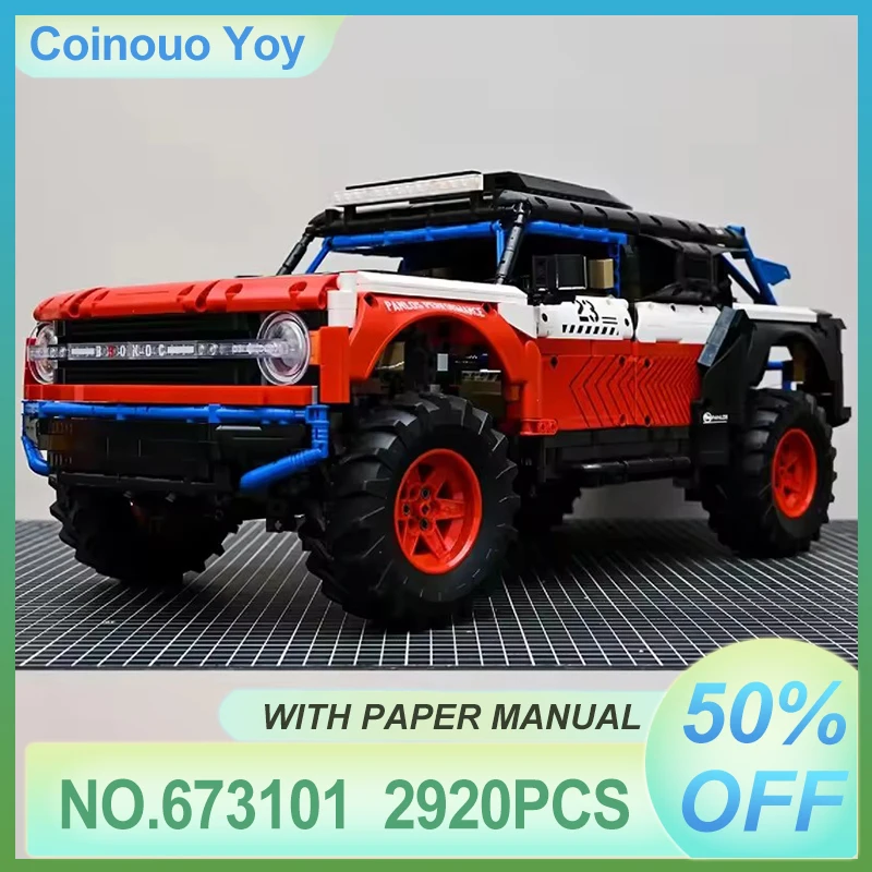 

Panlos 673101 Technical Ford Buggy Super Sports Car Model Building Block Light Off-Road CAR Vehicle Brick Toys Kid Chrismas Gift