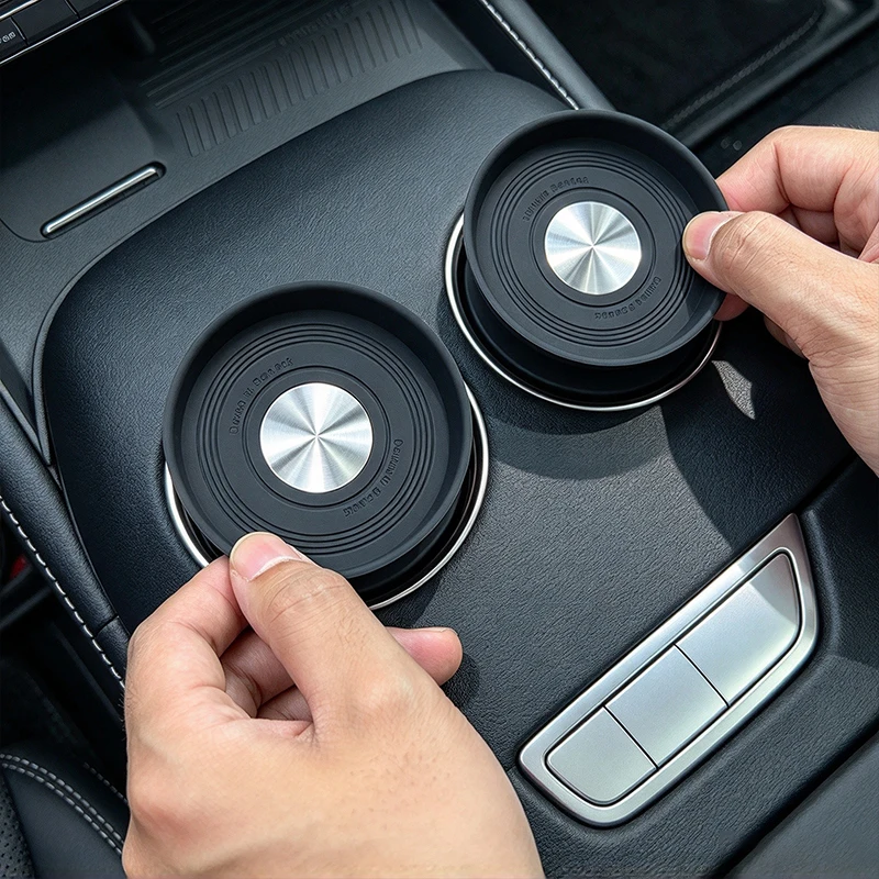 2Pcs Car Center Console Eco-Friendly Silicone Water Cup Pad For Acura MDX RDX ADX Integra ZDX TLX NSX ILX RLX CDX Type S A-Spec