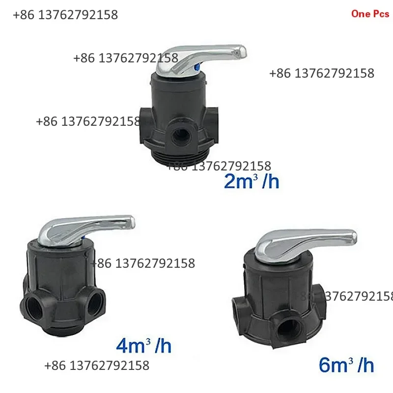 Multi-Port Manual Backwash Control Valve, Sand Filter Flow Regulator For Water Filter, 2/4/6 Ton Max Flow For Rinse & Backwash