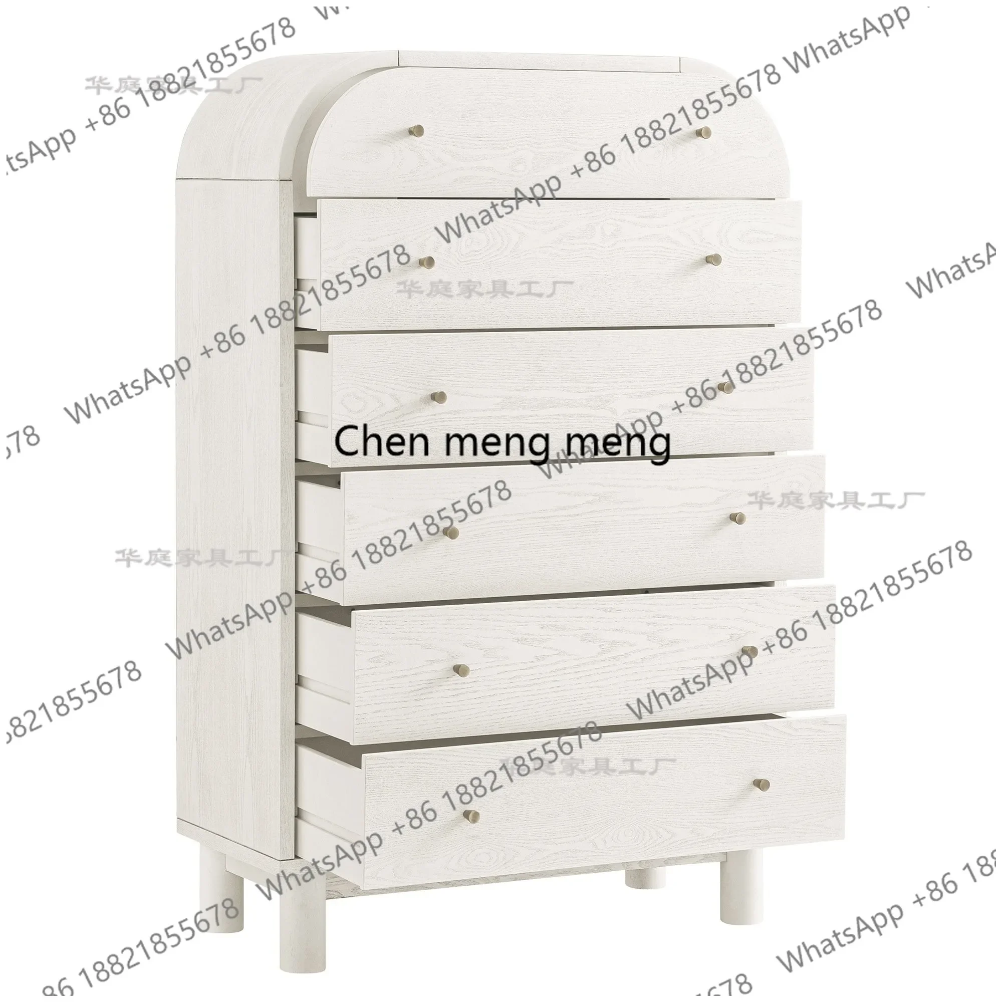 

zK178Solid Wood French Retro Living Room Chest of Drawers Storage Nordic Light Luxury Storage Cabinet